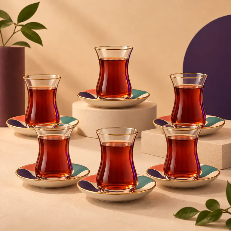 Altılı Türk Çayı Bardağı Seti